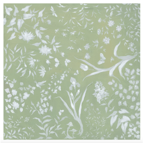 Square Pistachio Garden Print