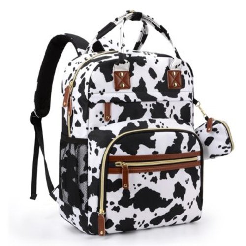 Diaper Bag Backpack, Baby Essentials Travel Tote Bag, Multi function Waterproof Backpacks, Travel Essentials with Stroller Straps & Pacifier Case WQ