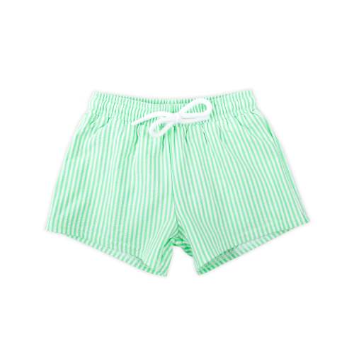 Santorini Stripe Swim Trunks Green