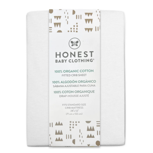 Organic Cotton Fitted Crib Sheet | Honest Baby Clothing | Bright White