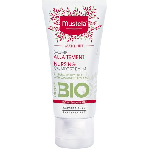 Mustela Maternity Certified Organic Nursing Comfort Balm - Nipple Cream for Breastfeeding with Olive Oil - Clinically Proven & Safe for Pregnancy Skincare - Fragrance Free & Vegan - 1.01 fl. oz.