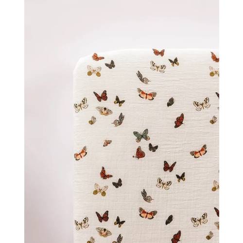 Clementine Kids Butterfly Migration *Crib Sheet* Girl & Boy Vintage Color Crib Sheet - Neutral Baby Shower - Newborn Gift - Bohemian Baby