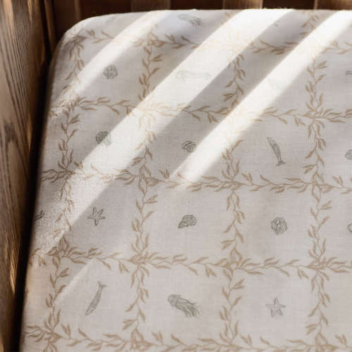 Lulot Green Seasape Supersoft Baby Sheeting by Jake Arnold