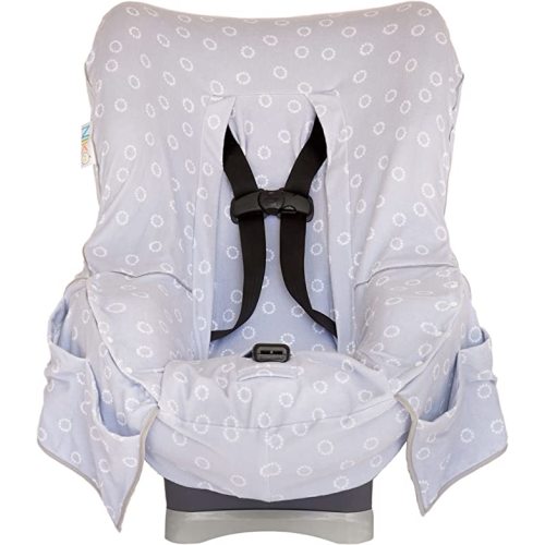 Niko Easy-Wash Children's Car Seat Cover & Liner - Gray Cotton Blend Terry - Fits Most Toddler Car Seats - Universal Fit - Waterproof SEAT Bottom - Machine Wash and Dry