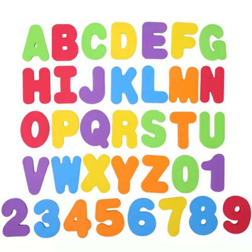 36PCS Bath Time Foam Letters & Numbers - Floating EVA Alphabet Stickers for Baby Learning, Non-Toxic & Suction Cup Storage