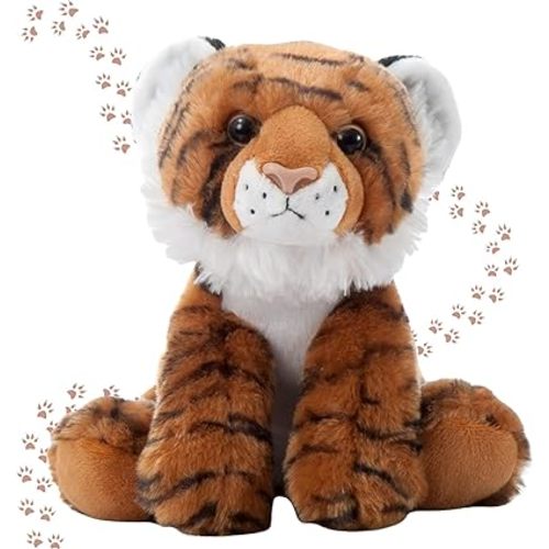 The Petting Zoo Tiger Stuffed Animal, Gifts for Kids, Wild Onez Zoo Animals, Tiger Plush Toy 9 inches