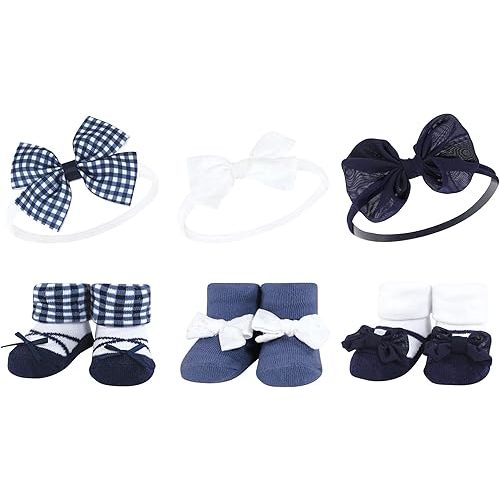 Hudson Baby Girl's Headband and Socks Giftset