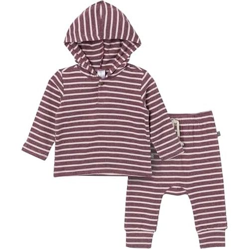 Modern Moments by Gerber Baby Hooded Hacci Top and Pant Set