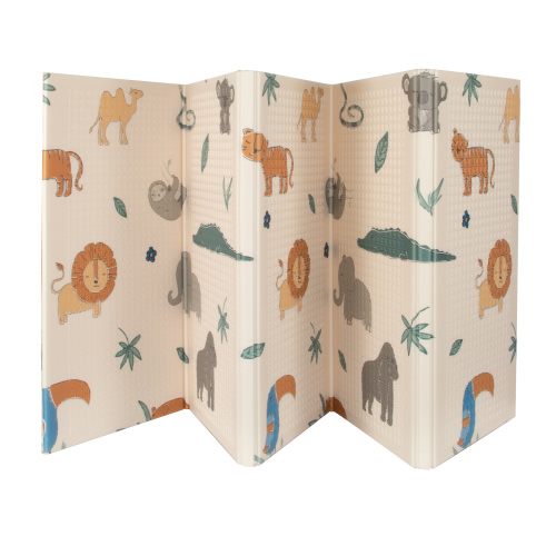 Nuby Reversible and Foldable Baby Playmat for Floor, Safari