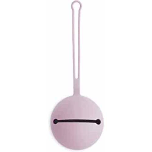 mushie Silicone Pacifier Holder Case (Soft Lilac)