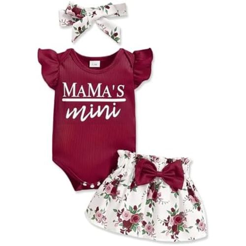 Newborn Infant Clothes Baby Girl Dress Summer Toddler Outfit Cute Girl Romper Skirt Set+Headband