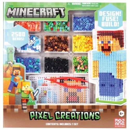 Tara Toy: 3D Pixel Creations Minecraft - 2500 Beads Kit, DIY 3D Character Set