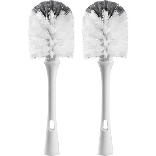 Bottle Brush Replacement Head for OXO Bottle Brush Tot Only, 2 Pack Bottle Brush Refills, Dual Bristle Design for Baby Bottles, Water Bottles, Glasswares