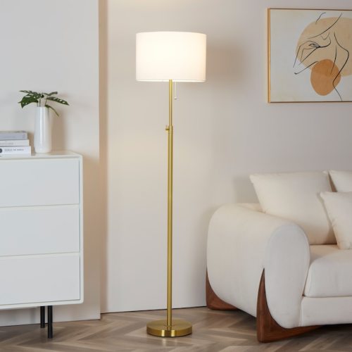 KAWOTI Equitte 64.5-in Gold Floor Lamp 21154 at Lowes.com