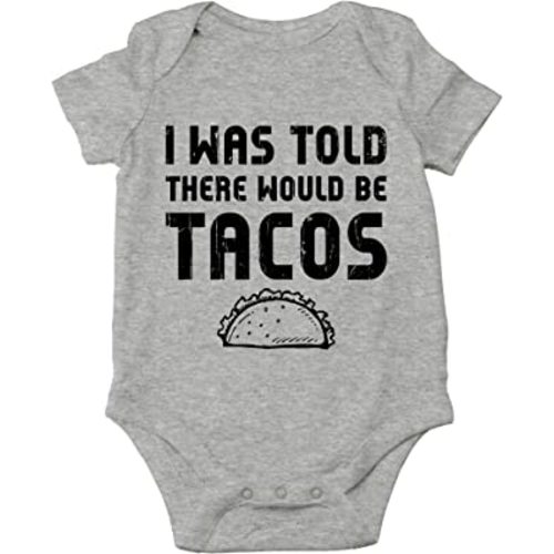 CBTwear I Was Told There Would Be Tacos Baby Bodysuit - Cute Newborn Clothes Infant Unisex Humor Romper