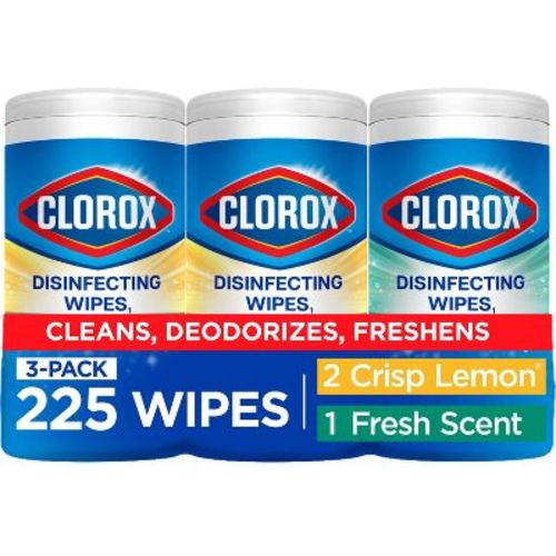 Clorox Disinfecting Wipes Value Pack Bleach Free Cleaning Wipes - 75ct/3pk