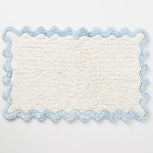 Maeve by Anthropologie Scalloped Cotton Bath Mat