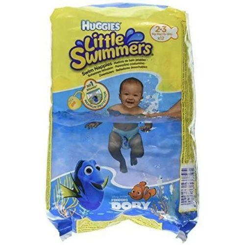 Huggies Little Swimmers Disposable Swim Diapers, X-Small (7lb-18lb.), 12-Count X-Small (Pack of 12)