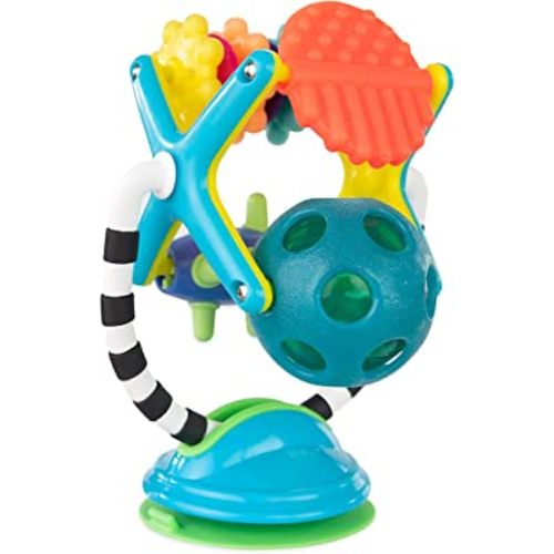 Sassy Teethe & Twirl Sensation Station 2-in-1 Suction Cup High Chair Toy, Developmental Tray Toy for Early Learning, Ages 6+ Months
