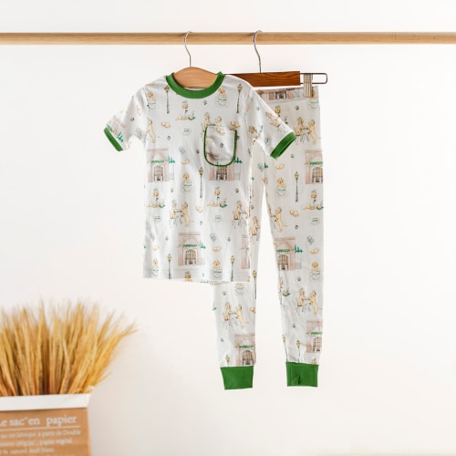 Powdered Sugar and Puppies Organic Cotton Pajamas - ZukaBaby