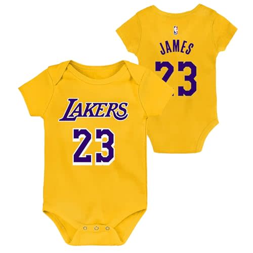 Outerstuff NBA Newborn & Infants 0-24 Official Player Name & Number Jersey Creeper Romper