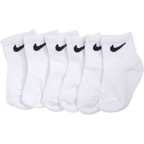 Nike Newborn Baby Socks White/Black 6 Pairs, Size