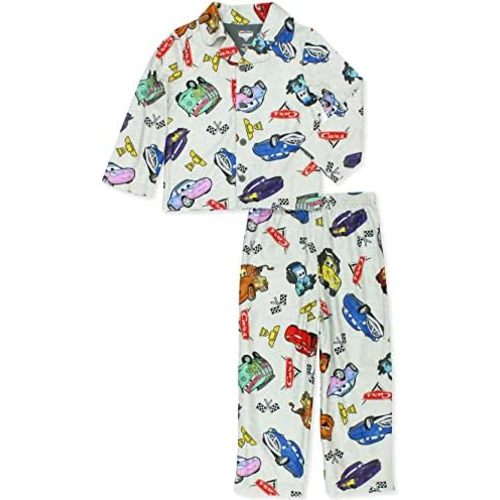 Disney Cars Toddler Kids Flannel Coat Style Pajamas Set