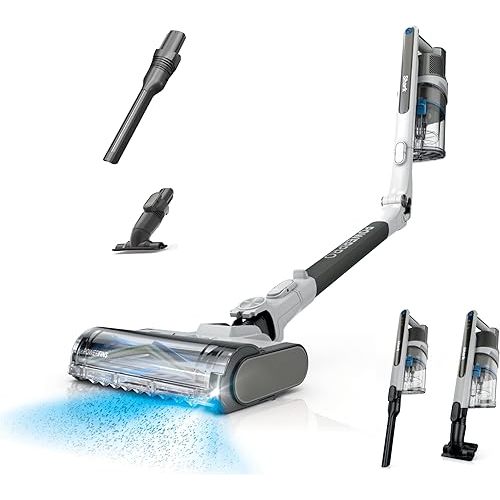Shark PowerPro Flex Reveal Plus Cordless Vacuum, FloorDetect & Dirt-Reveal Technology, HEPA Filter, for Carpets & Hard Floors, Up to 50-Minute Runtime, Powerful Pet Hair Pickup, Java, IZ382H