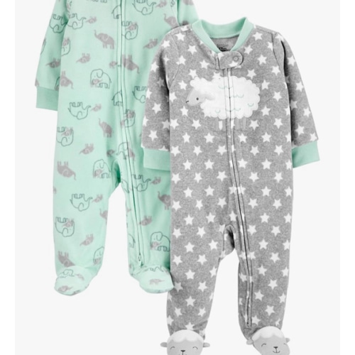 Simple Joys by Carter's Baby 2-Pack Neutral Fleece Footed Sleep and Play