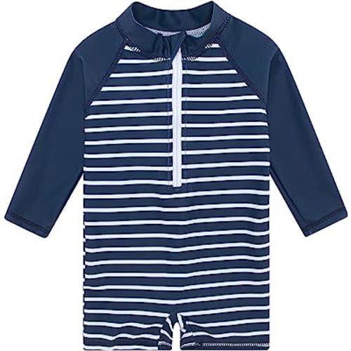 uideazone Baby Toddler Boys Girls Zipper Rash Guard Swimsuit UPF 50+ One Piece Beach Swimwear Bathing Suits 3-36 Months