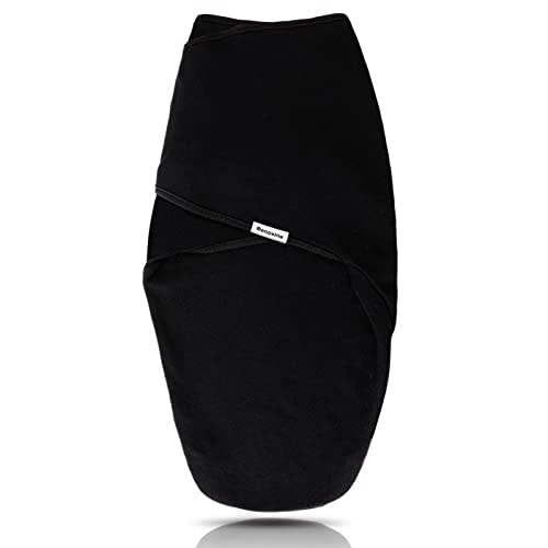 Benoxine Organic Cotton Baby Swaddle Blankets | Soft & Cozy Receiving Blankets | Hypoallergenic Swaddle Wrap for Newborns 0-3 Months | Unisex for Boys & Girls (Black)