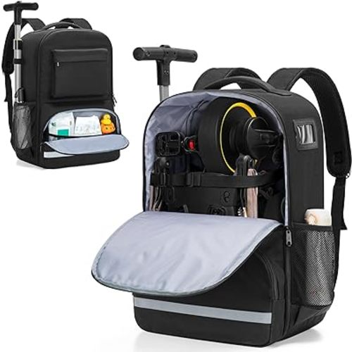 Travel Bag Compatible with Doona Liki Trike S3 & S5, Folding Toddler Tricycle Storage Backpack, Stroller Bag with 3 Carrying Ways for Airplane, Black, Patented Design