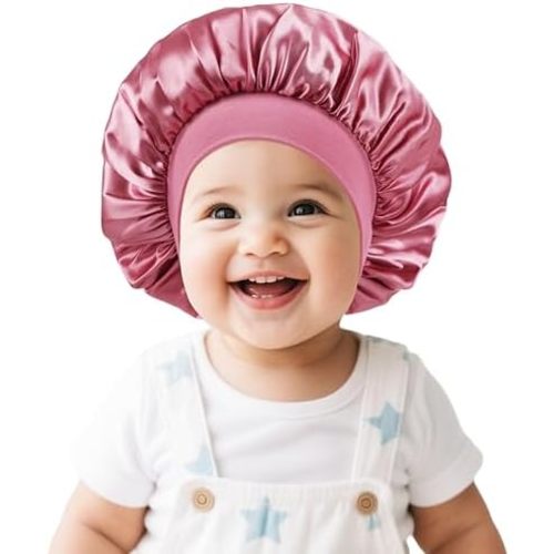 Satin Baby Bonnet for Sleeping Silk Sleep Cap Bonnets for Baby Girls and Boys Infant