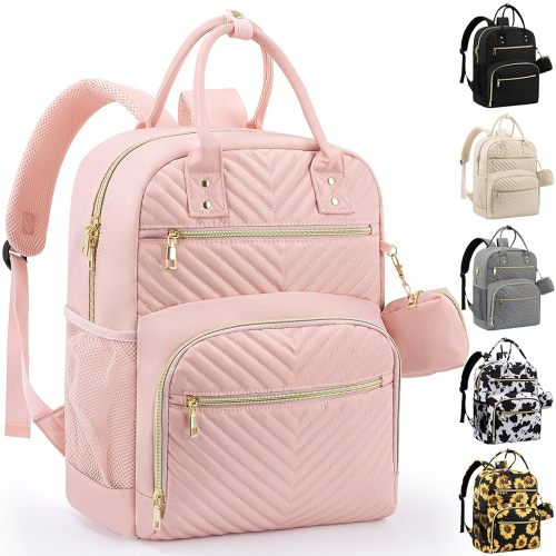 Diaper Bag Backpack,Baby Essentials Diapers Bag with Pacifier Case,Multipurpose Stylish Large Capacity Travel Backpack for Baby Girl/Boy(M-Pink)