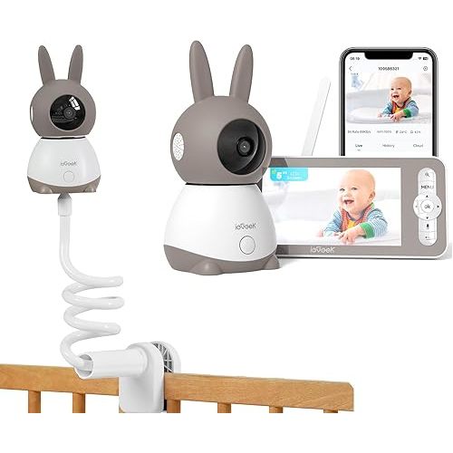 ieGeek Baby Monitor Mount Bracket & Baby Monitor 2K with 5'' LCD Screen