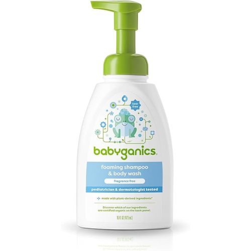 Babyganics Baby Shampoo + Body Wash Pump Bottle, Fragrance Free, 16oz
