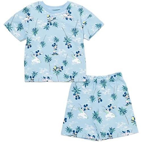 Disney Mickey Mouse Lion King Toy Story Cars French Terry T-Shirt & Shorts Set Infant to Big Kid Sizes (12 Months - 10-12)