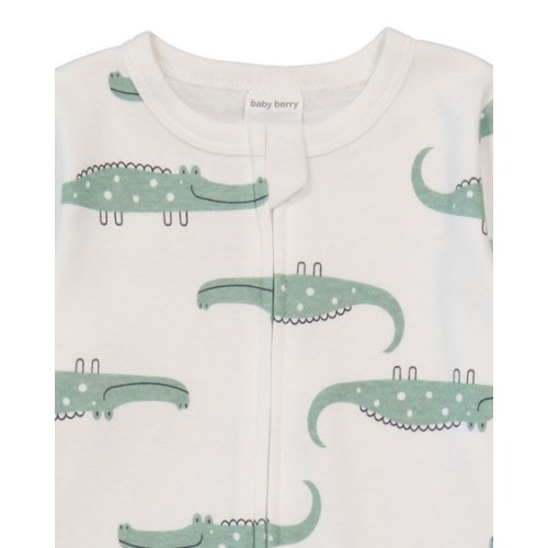 Off White Baby Cotton 2-Way Zip Romper | Best&Less™ Online