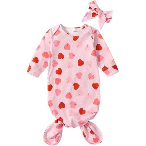 Infant Newborn Baby Girls Floral Sleep Gown Headband Sleepwear Romper Sleeping Bags Outfits