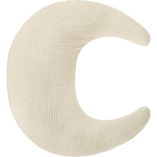 SWESEN Muslin Nursing Pillow Cover, Soft Removable Cover for Breastfeeding Pillows, Pillow Slipcover for Baby Boys and Girls, Comfortable & Breathable, Apricot, Washable (Only Cover)