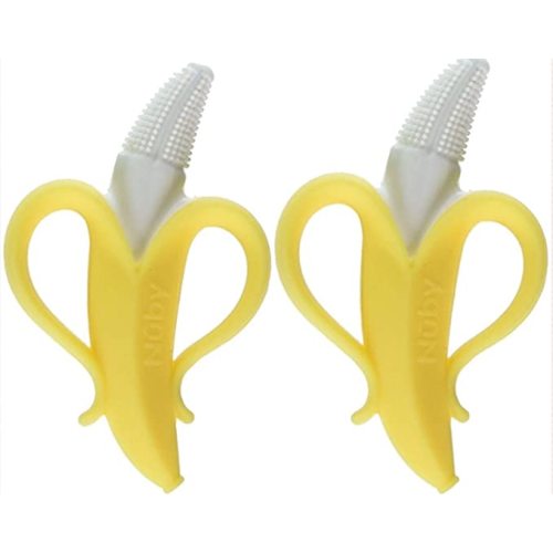 Nuby Nananubs Banana Massaging Toothbrush (Pack of 2) - 2 Count (Pack of 1)