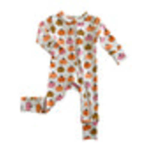 Pink Pumpkin Patch / Organic 2-Way Zip Romper – SpearmintLOVE