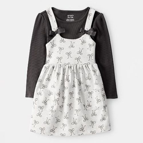Toddler Girl Carter's 2-Piece Bow Print Dress Set