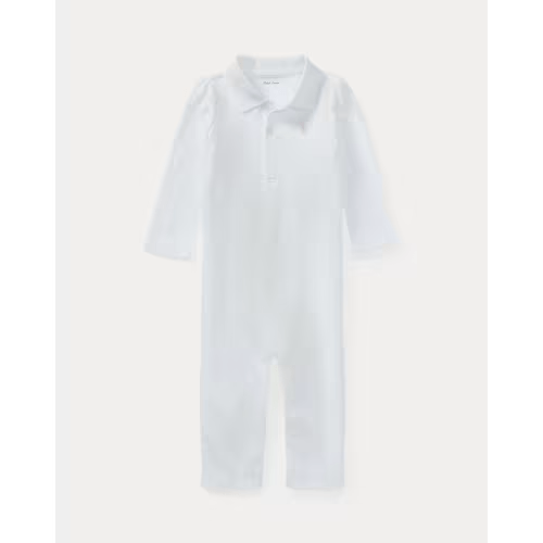 Cotton Polo Coverall | One-Pieces BABY GIRL (0-24 months) | Ralph Lauren