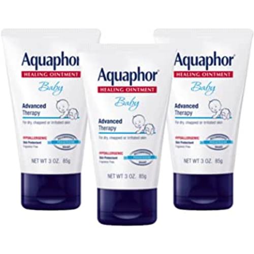 Aquaphor Baby Healing Ointment, Advanced Therapy for Chapped Cheeks and Diaper Rash, 3 Ounce (Pack of 3) : Baby