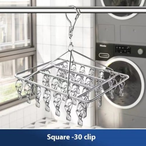 Stainless Steel Windproof Clothespin Laundry Hanger Bra Sock Towel Clothesline Hook Clothes Rack Peg Dryer Airer Drying