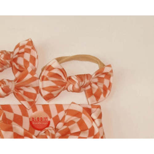 Orange Wavy Checker BloomCLIPS or Nylon Headband – Bloom Headwraps
