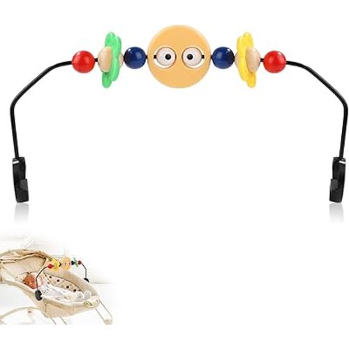 Adjustable Toy Bar for Baby Bouncer, Bouncer Toy Bar for Baby Bjorn Interactive Googly Eyes Toy for Bouncer Baby Car Seat Toy Baby Bouncer Accessories for BabyBjörn, Easy to Install & Disassemble