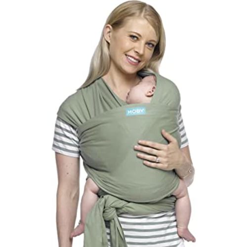 Moby Wrap Baby Carrier | Classic | Baby Wrap Carrier for Newborns & Infants | #1 Baby Wrap | Go to Baby Gift | Keeps Baby Safe & Secure | Adjustable for All Body Types | Perfect for Mom & Dad | Pear