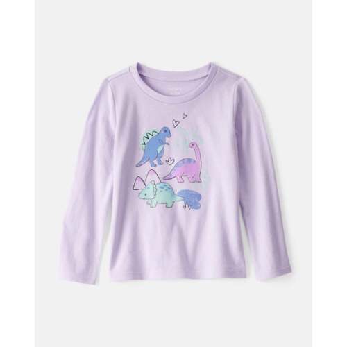 Toddler Girl Dinosaur Long-Sleeve Graphic Tee - Purple - Carter's | Carter's